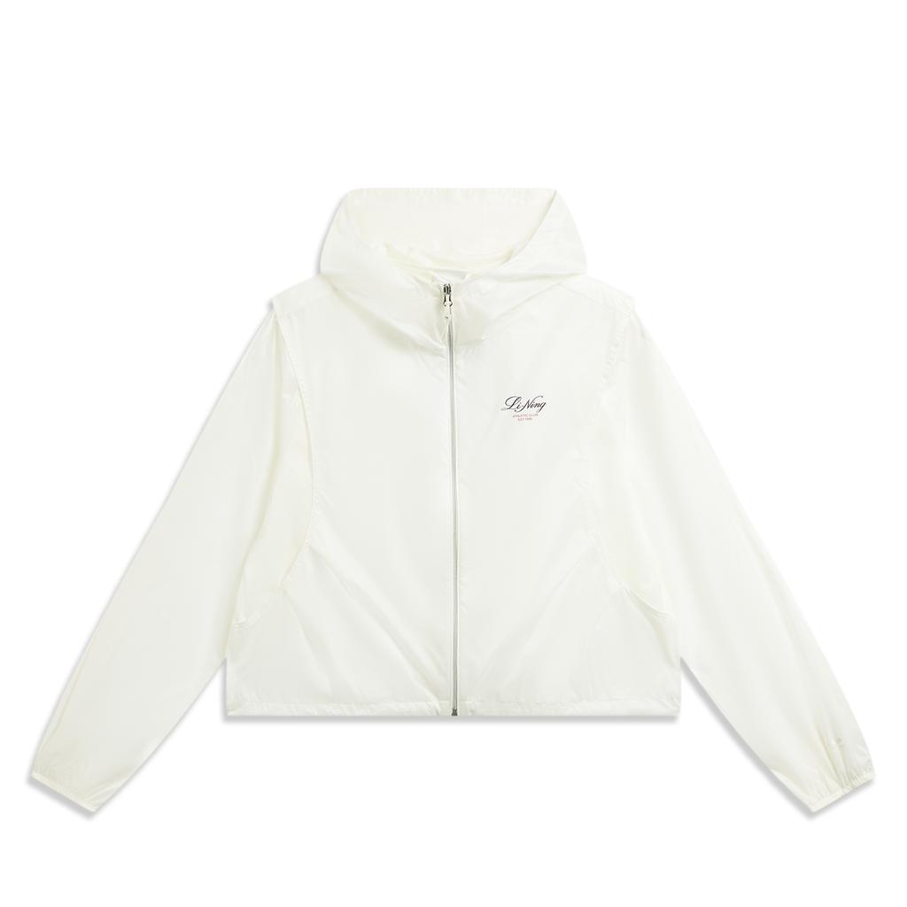 Li-Ning Solid Color Zipper Hooded Versatile Sports Windbreaker Women outerwear AFDW512-3