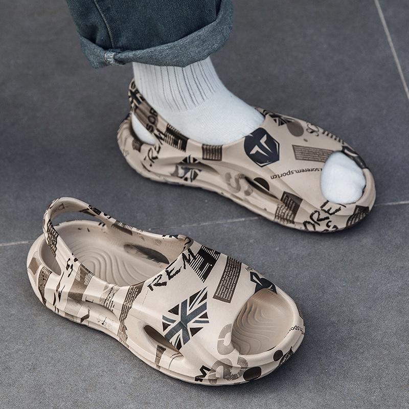 Sandals Men's 2025 Summer New Trend Men's Cool Slippers Casual Open-toed Non-slip Beach Shoes