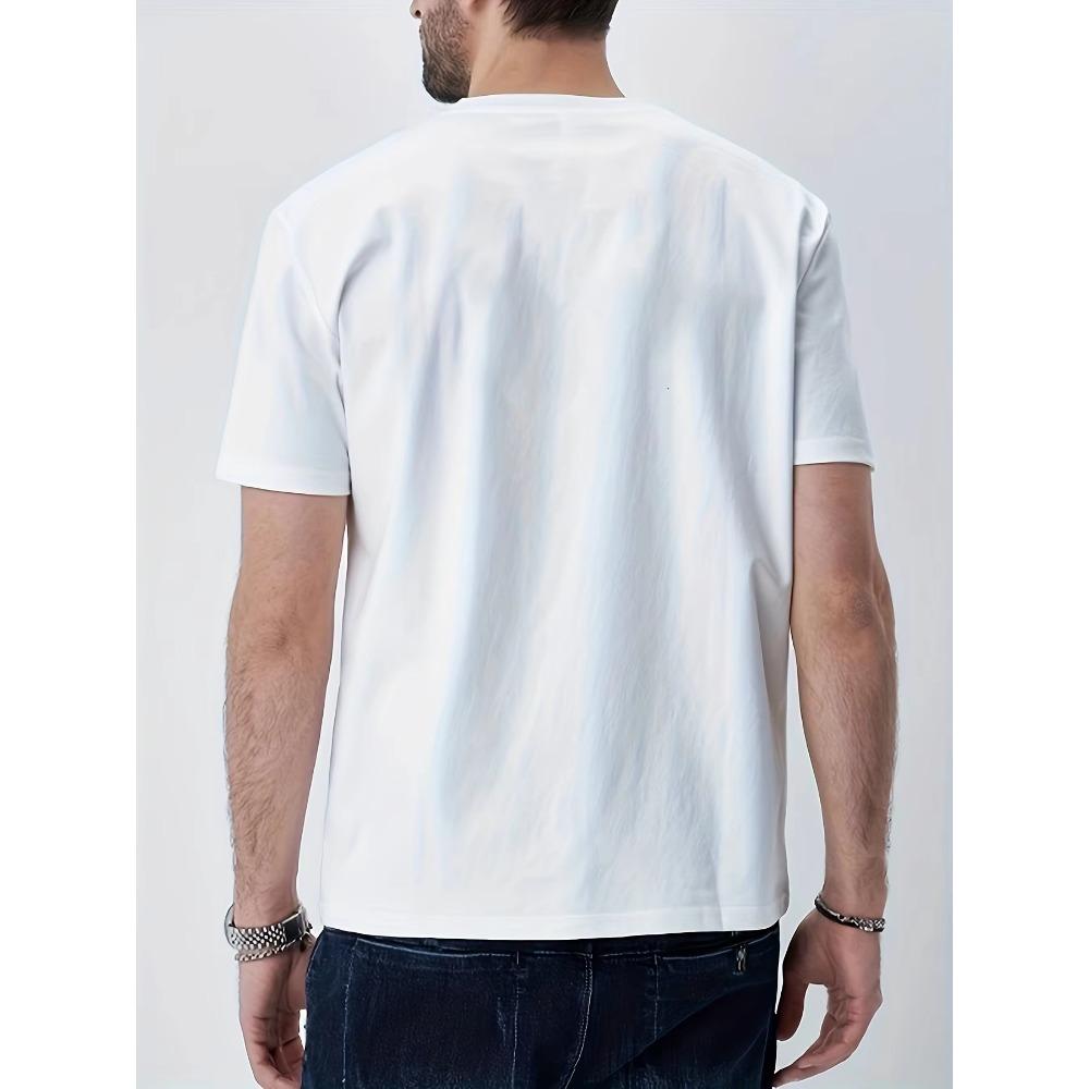 Solid Cotton Funny I Wasn't Listening Print, Men's Graphic Design Crew Neck T-shirt, Casual Comfy Tees Tshirts For Summer,