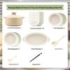 Modranka Cream Ceramic Dinnerware Set