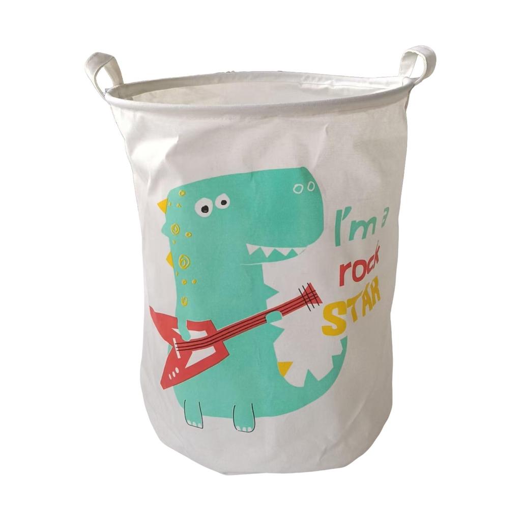 Foldable Waterproof Cartoon Fabric Laundry Basket