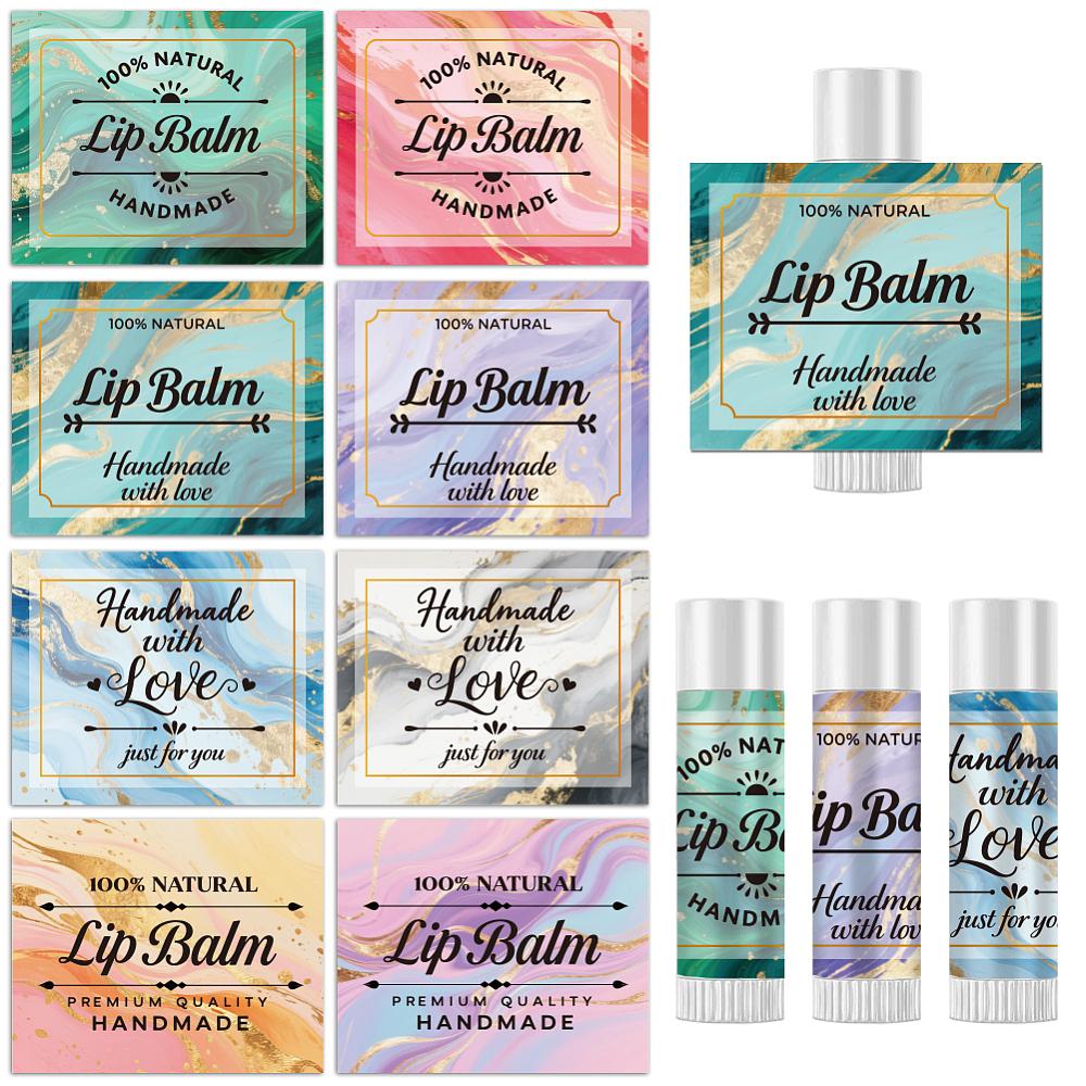 Picture Stickers for Lip Balm DIY Paper Stickers Labels Word 54x44mm 8pcs/sheet