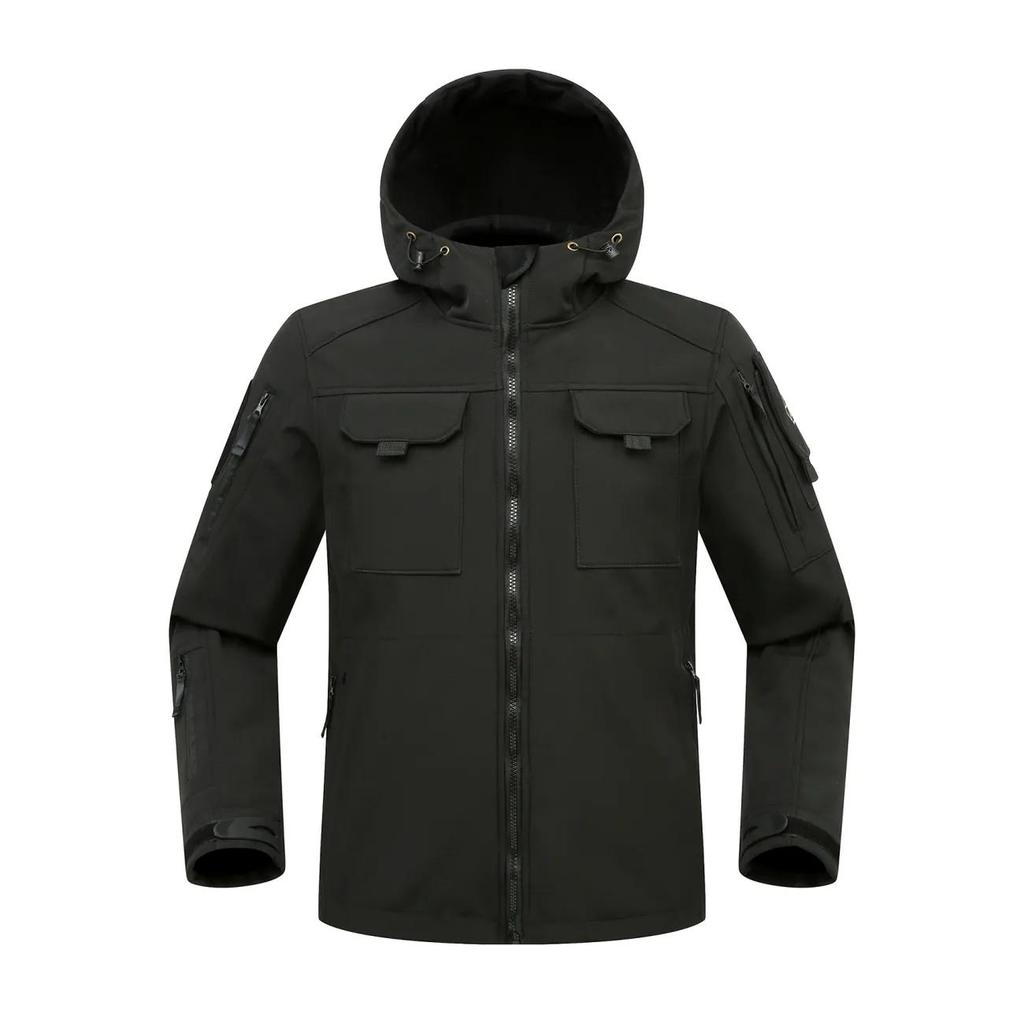 Herren Frühling und Herbst Slim-fit Softshell Radsport Kurzjacke Fleece Stretchjacke Outdoor Wasserdichte Jacke