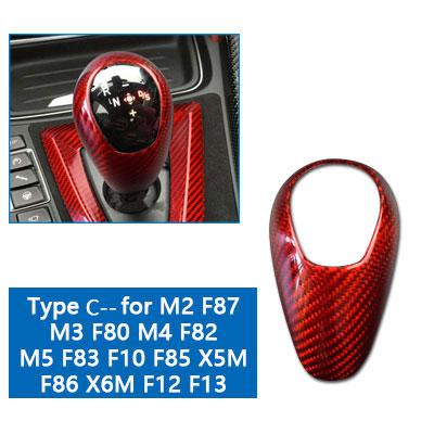 Carbon Fiber Style Gear Shift Collar for M3 F80 M4 F82 2014 2015 2016 2017 2018