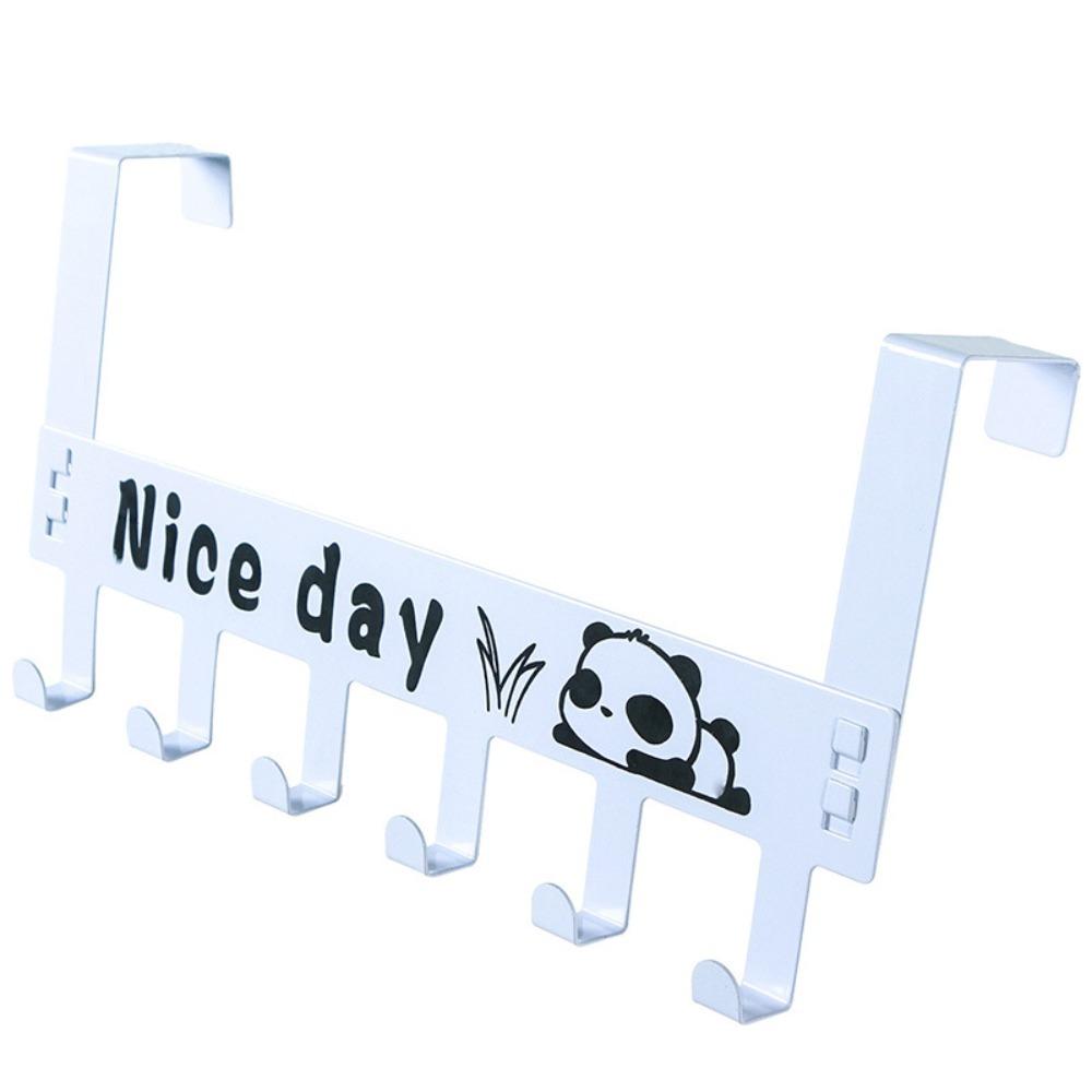 

No Punch Over Door Hook Hanger 6-Link Wall Hanger Hook New Door Storage Hook білий