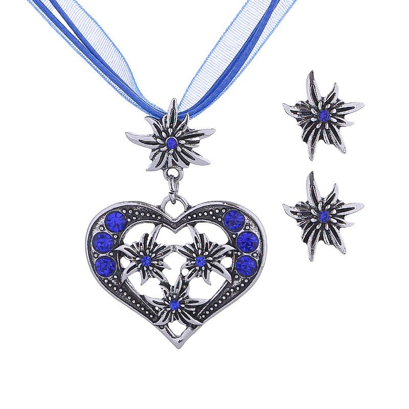 

Edelweiss Heart Necklace: Autumn/Winter Luxury Beer Festival Fashion сапфир синий