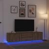 TV Stand with LED Lights Artisan Oak 193.5x41x50 Cm