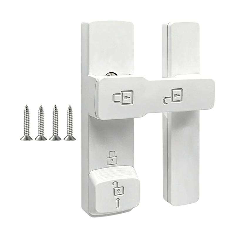 Легко устанавливаемый шпингалетный замок для двери для повышения безопасности, включая механический шпингалетный механизм и устойчивость к коррозии белый