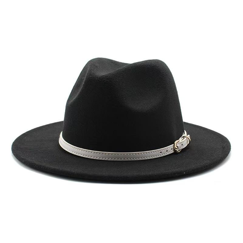 Popular European and American literary and retro woolen top hat men's and women's classic fashion church top hat jazz hat
