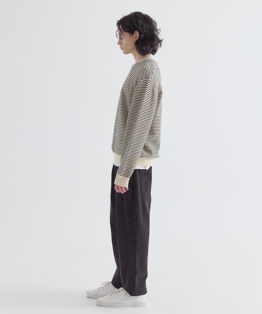 EZIO Aube Stripe Round Knit_Ivory