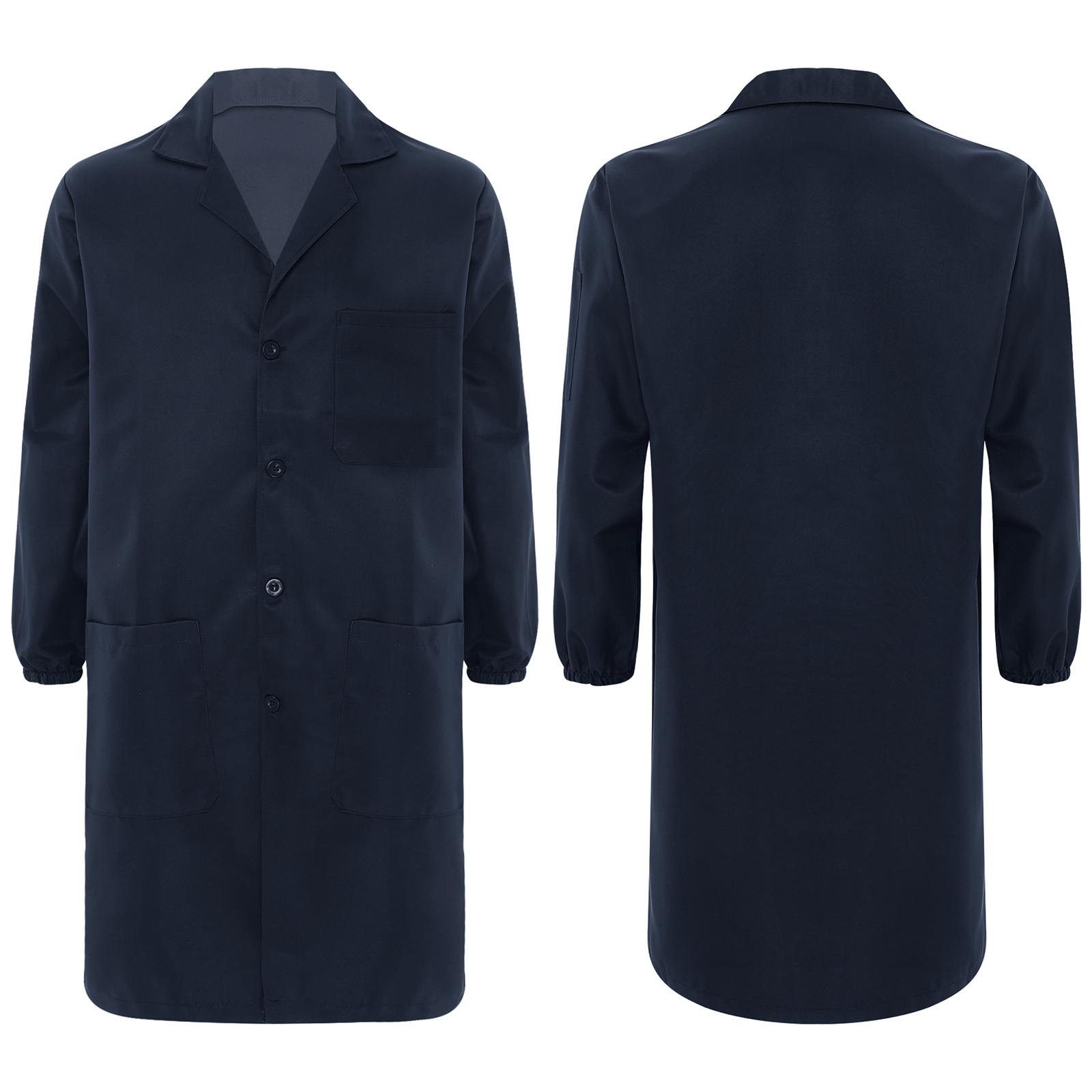 

Мужская женская куртка с V-образным вырезом, прочное пальто, пылезащитная, устойчивая блузка, лабораторный халат 3XL