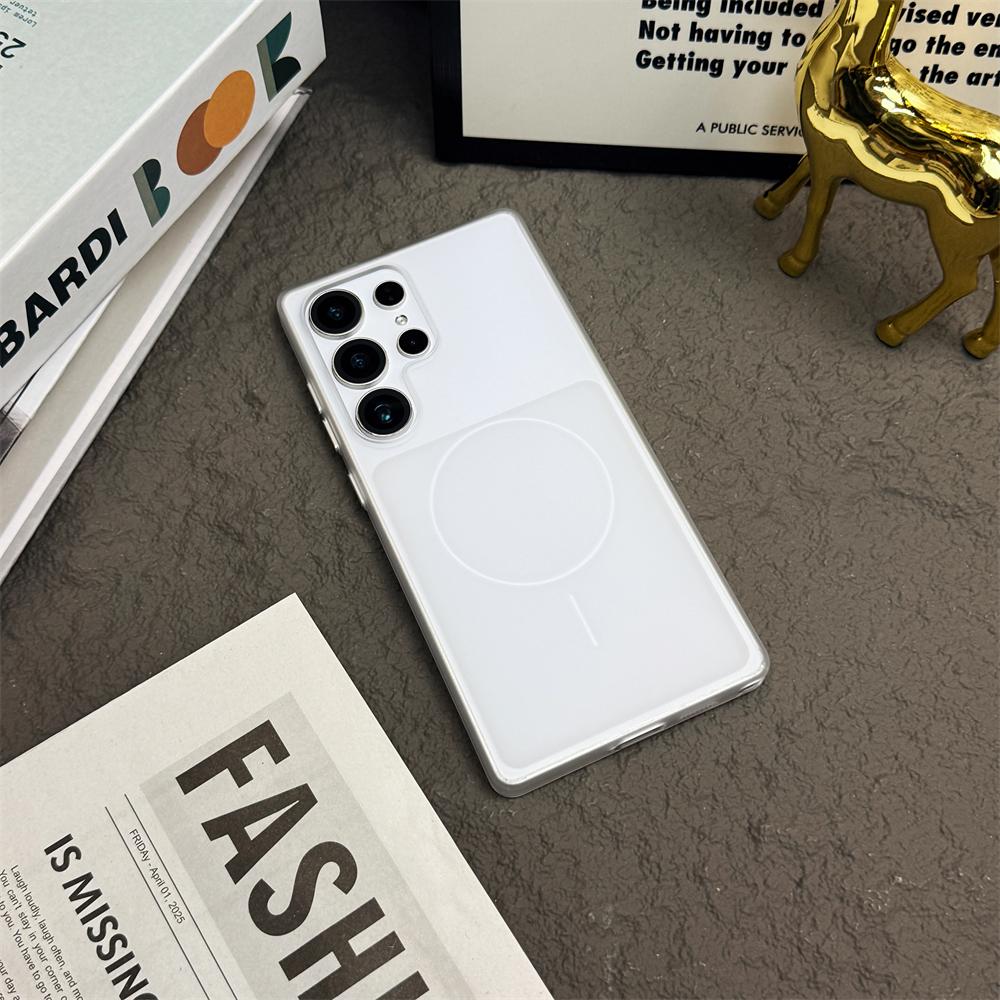 Ultra Thin Matte Transparent Clear Magnetic Case For Samsung Galaxy S26 S25 S24 S23 Ultra Plus For Magsafe Wireless Charge Cover