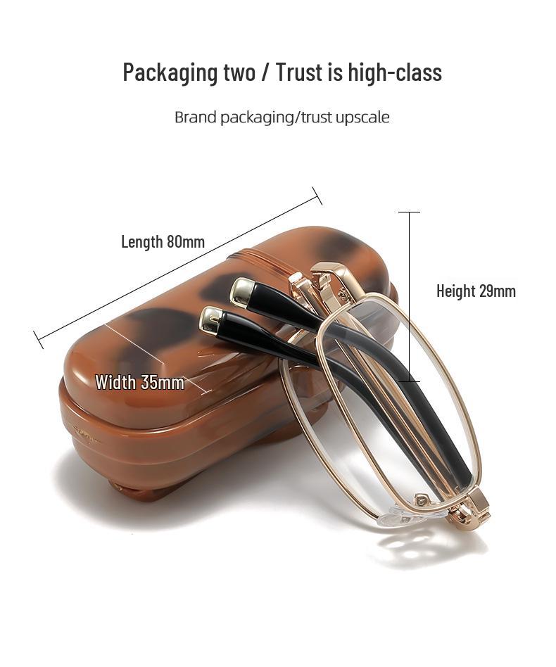 Baida Portable Folding Reading Glasses for Men & Women - Compact, Lightweight Lens for Presbyopia (Model 072)