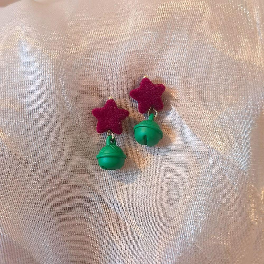 Christmas Bell Merry Christmas Earrings Star Xmas Earrings Studs Santa Hat Dangle Earrings  Girls