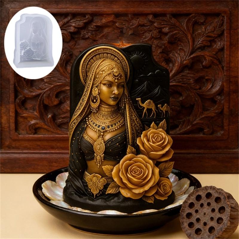 Arabian Lady Silicone Candle Molds For Handmade Candle Soap Holiday Gift Festival Decorations And Resin Casting