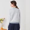 Zhaojun Women's Autumn/Winter Round Neck Jacquard Embossed Thick Cashmere Sweater