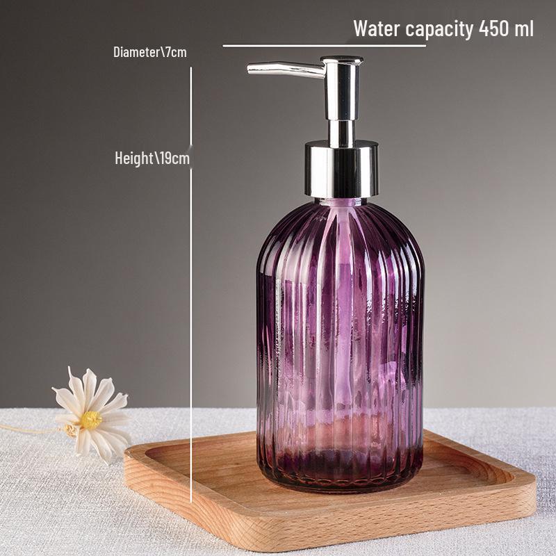 Elegant Vertical Stripe Press Hand Soap & Shampoo Dispenser for Home