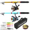 Complete Double Rod & Reel Set for Long Cast Sea Fishing with Soft Lures, Hooks, and Line