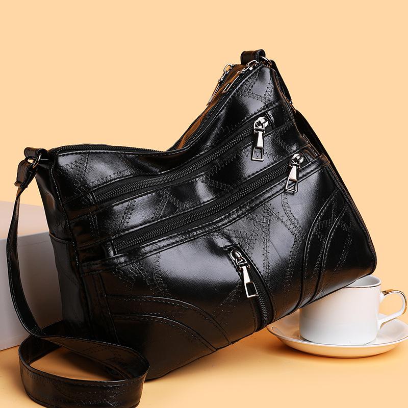 New Soft Leather Crossbody - Mature Women's Minimalist Vintage Purse Fashionable Hundred Compact Women's Bag