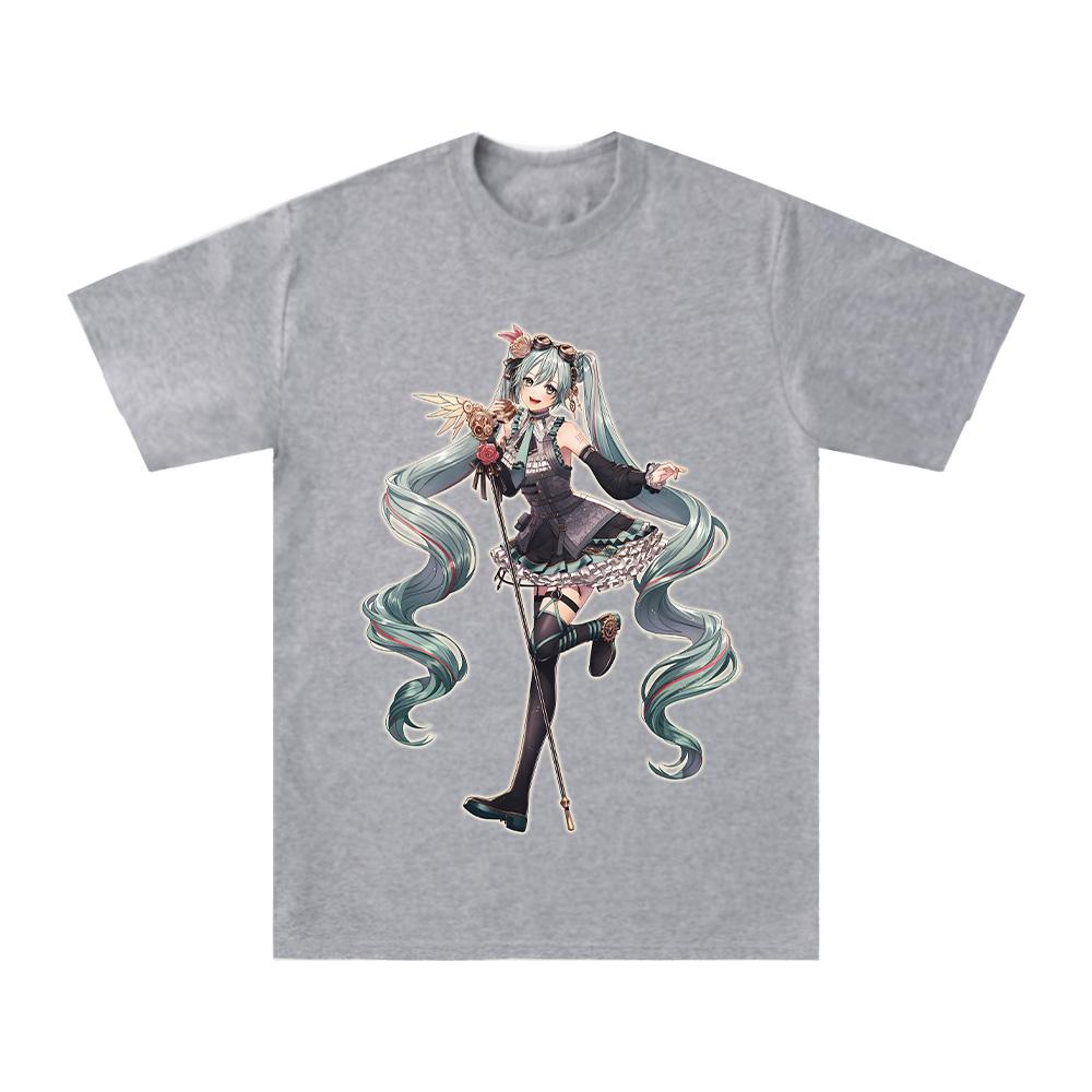 MIKU 2026 EUROPE EXPO Cartoon Print T Shirts Hatsune Comic Miku Music Fashion Clothing Cotton Comfortable Unisex Tee