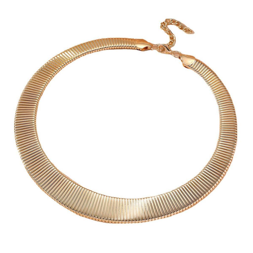 Luxurious European & American Metal Choker: Bold, Stylish, & Elegant Women's Collar