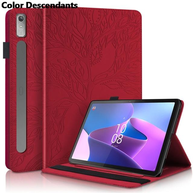 

For Lenovo Tab P11 Pro 2nd Gen Case For Lenovo XiaoXin Pad Pro 2022 11.2 TB132FU TB138FC Cover Tree Embossed Stand Funda Coque P11 Pro 2nd Gen 11.2 красный