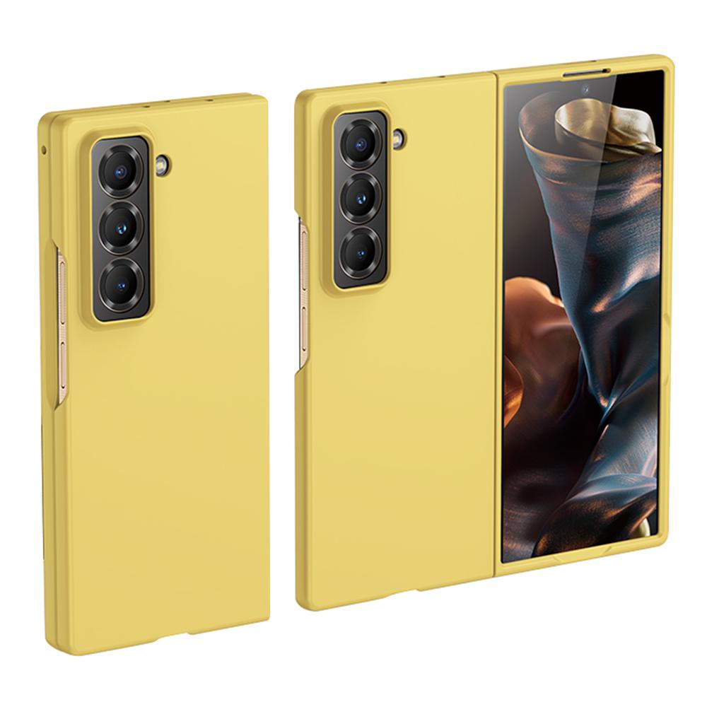 

For Samsung Galaxy Z Fold Special Case Skin-Touch Texture Hard PC Folding Phone Cover Yellow