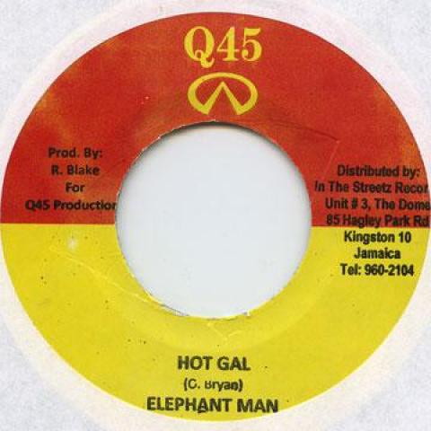7inch Record VYBZ KARTEL / DANNY ENGLISH - Hot Gal / Uptown Girls Q45 2005 Jamaica Reggae, Ska & Dub
