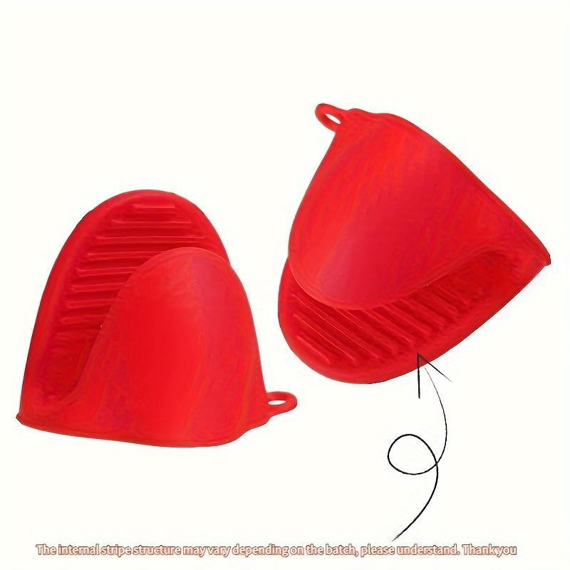 

2 Pack Silicone Oven Mitts – Heat Resistant Pot Holders, Small Kitchen Mittens for Air Fryer, Mini Pinch Grip for Baking