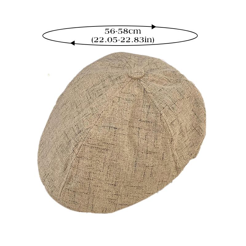 Women Vintage Cotton Linen Beret Hat Solid Color Hip Hop Forward Sunshade Hats Ins Korean Girl Artist Painter Visor Caps