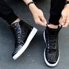 New Man High Top Sneakers  Glitter Men Ankle Boots Fashion Non-slip Casual Shoes  Hip Hop Men Boots