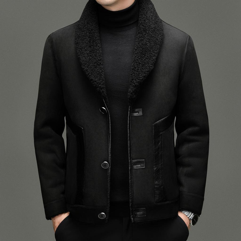 Men's Double-sided Sherpa Fleece Jacket 2025 - Winter Casual Mid-aged & Young Style, Thick and Warm Outerwear