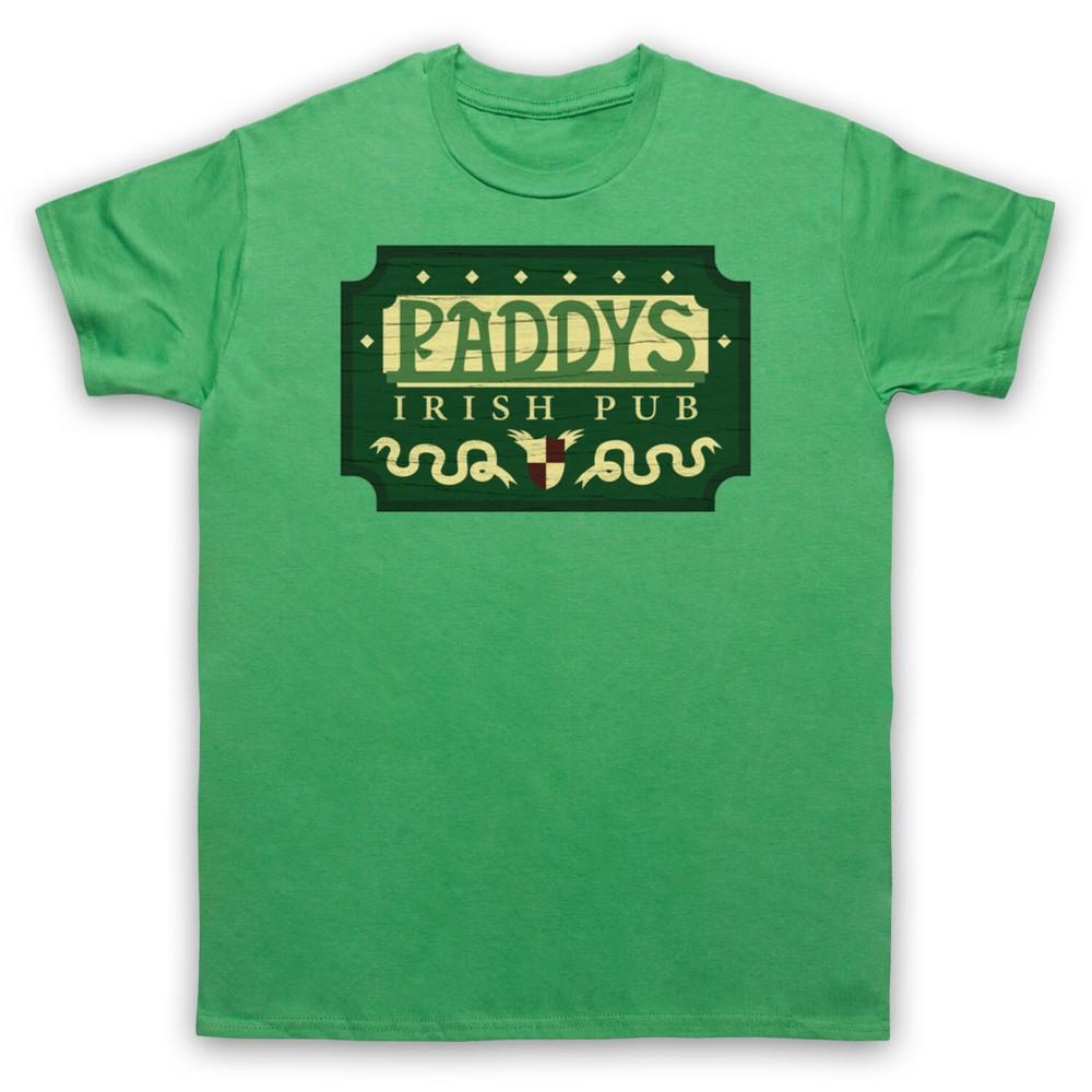 Вывеска ирландского паба Paddy s Крутой бар для выпивки Мужская и женская футболка XL