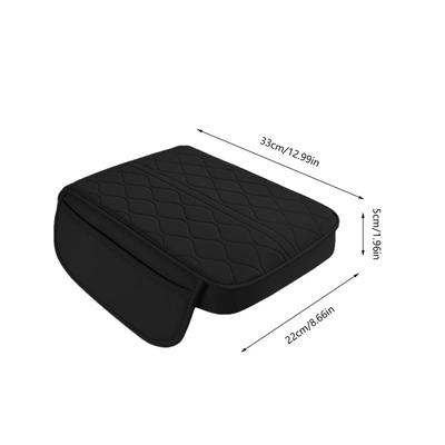 Leather Car Armrest Mat Uiversal Interior Auto Armrests Storage Box Mats Dust-proof Cushion Cover Armrest Protector W/Organizer