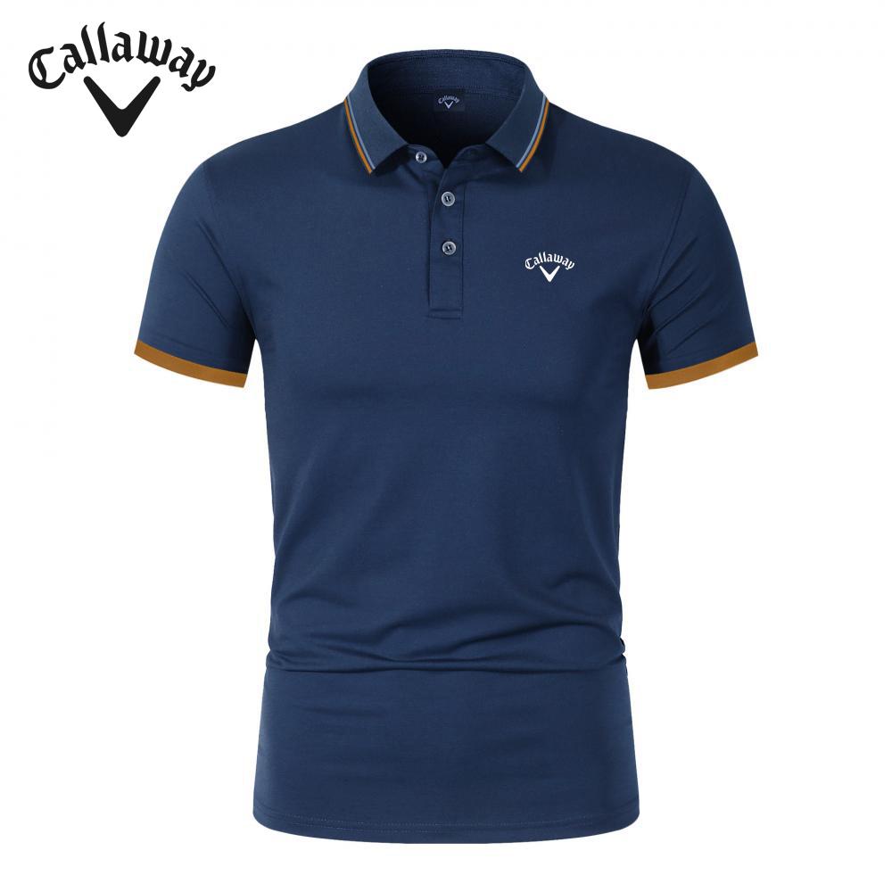 

Callaway 2025 Summer New Embroidered Ice Silk Cool Polo Shirt Golf Collar Polo Shirt M