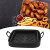 2 Pcs Silicone   Cooker Pot with Handle Rectangular Fryer Liner Tray Replacement for Kitchen Cooking Accessories