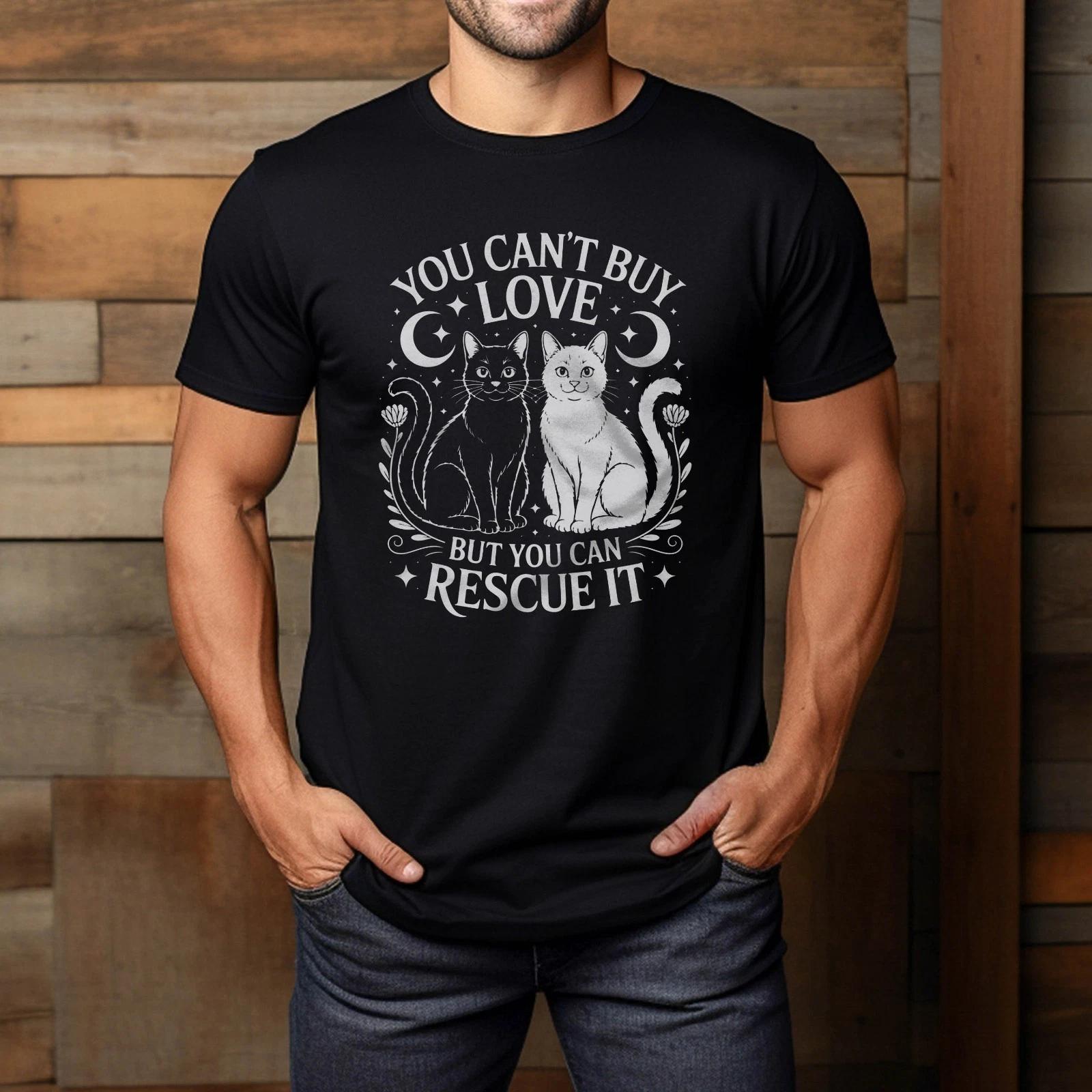 

Cat Rescue Sayings For Feral Kitten Animal Rescuer T-Shirt 3XL