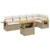 VidaXL Garden Lounge Set with Cushions 7 Pcs, Patio Sofas, Patio Furniture Set, Outdoor Furniture, Beige 3273529
