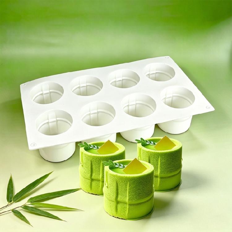 Easy Releases 8 Hole Bamboos Shape Silicone Molds Suitable For Mousse Cake Chocolate And DIY Baking Craft Projects