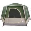 5 Person Family Tent in Green and White 333 x 317 x 194 cm
