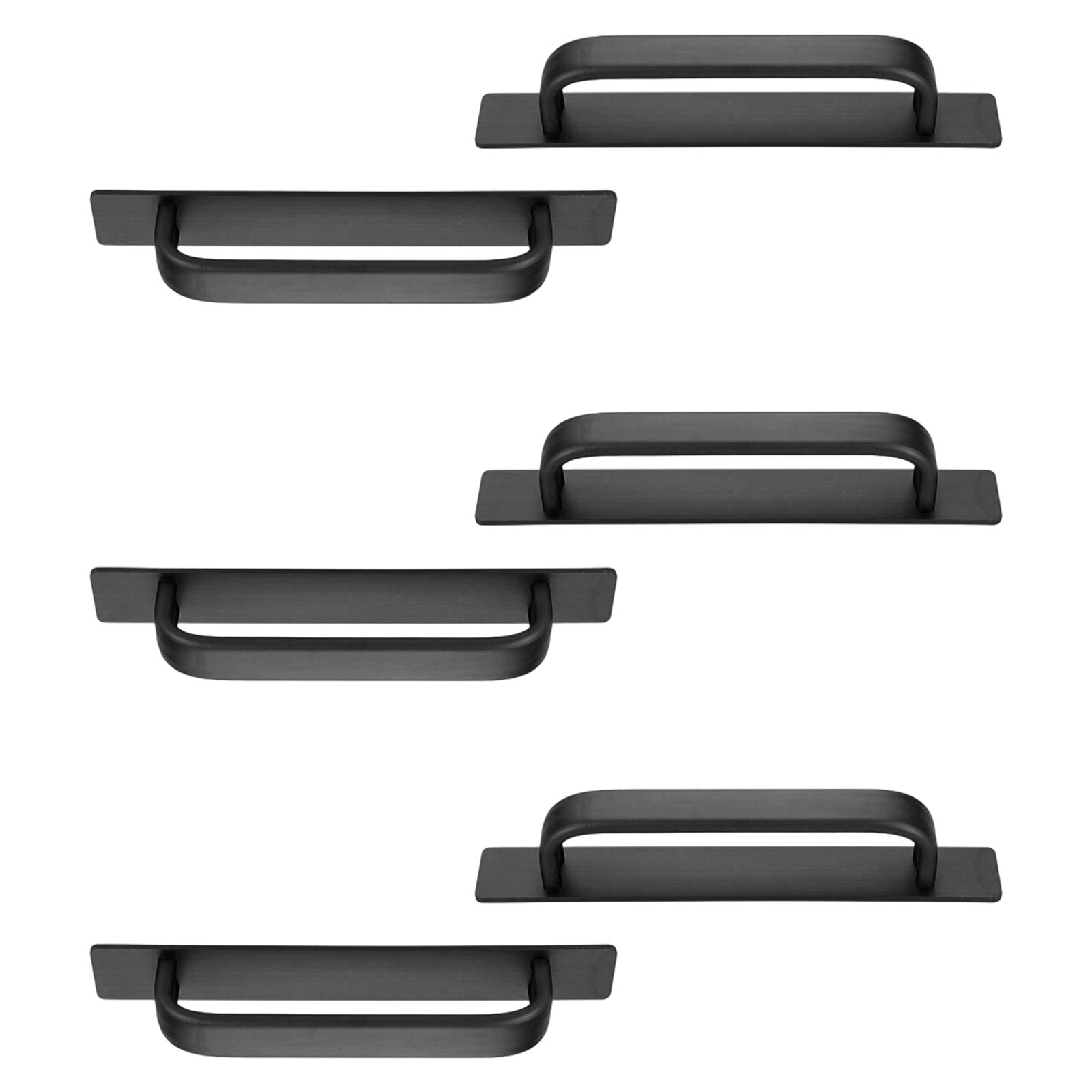 

6PCS Rustproof Cupboard Handles Strips Stick Design 147mm Length Furniture Hardware For Sliding Glass Door Kitchen Drawers