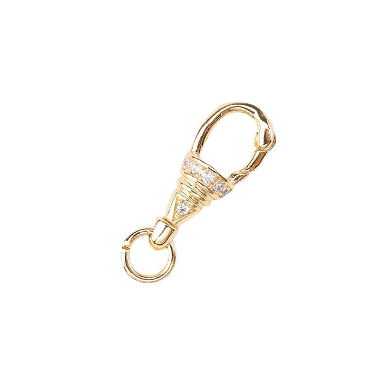 Thailand Amulet Chain with Zircon-Embedded Rotating Quick Release Lobster Clasp