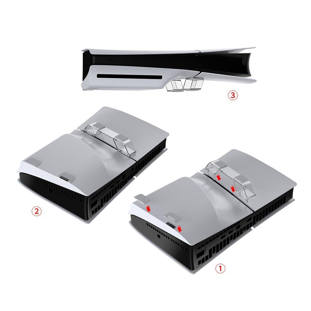 

Game Supplies Horizontal Stand Transparent Game Host Holder Universal Mount Bracket for PS5 Slim
