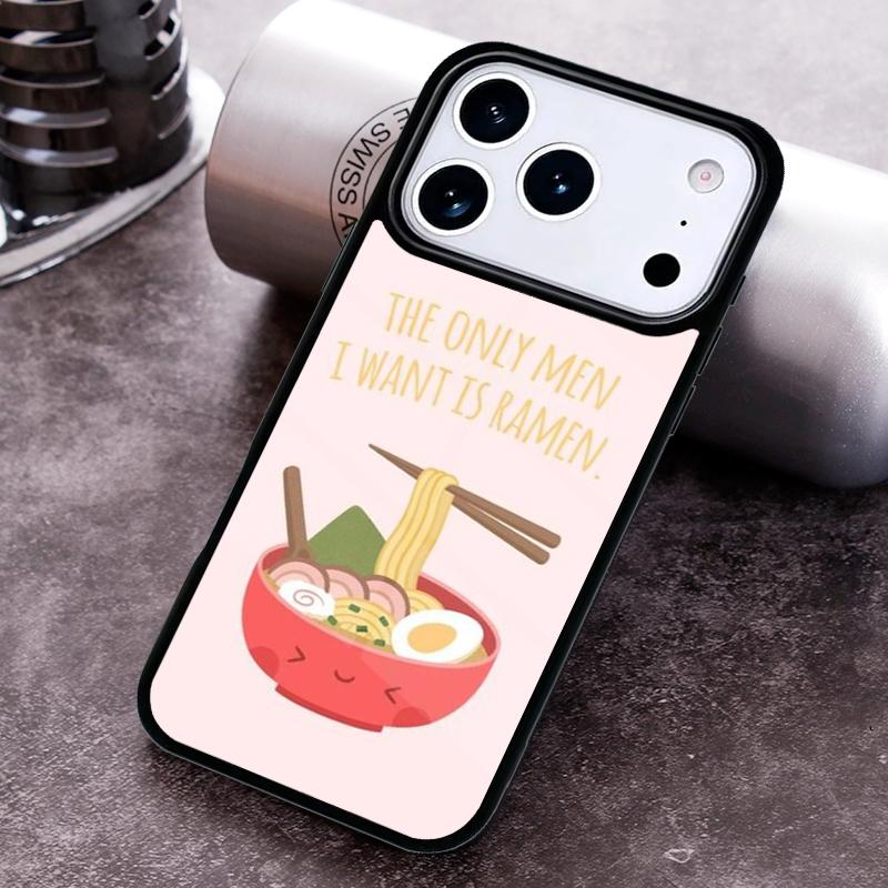 Eating Ramen Noodle Lovers Phone Case For iPhone 17 16 15 14 13 12 11 Pro Max Plus 17Air Soft Silicone Cover
