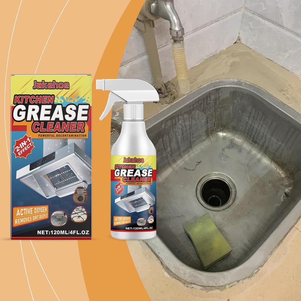 Kitchen Grease Cleaner Household Heavy Duty Grease Cleaner Kitchen Stovetop Stain Remover Foam Cleaner