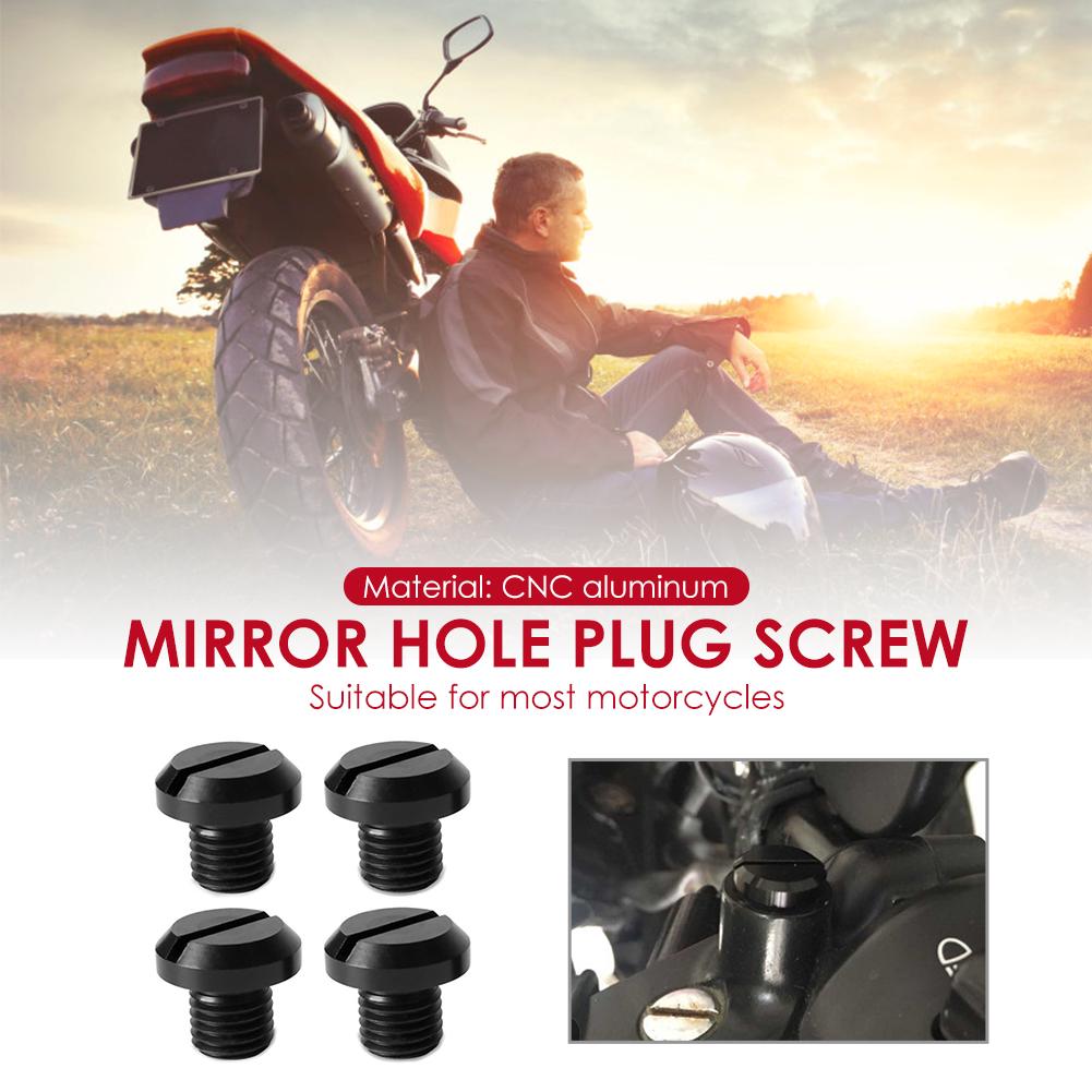 Worldmotop Motorcycle Rearview Side Mirror Hole Plugs Screw