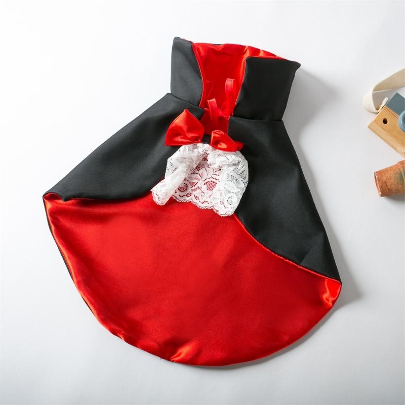 Delicate Pet Cloak Halloween Accessory Cute Pet Halloween Cape Accessory Vampires Cloak with Tie for Festival