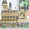 Micro tijolos cidade criativa medieval castelo mágico série escola arquitetura modelo blocos de construção presentes brinquedos criança adulto criança