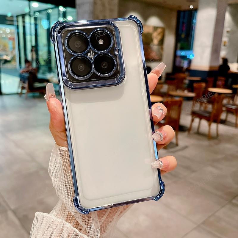 Husă moale din silicon, cu îngroșare la patru colțuri, placare anti-șoc, pentru Xiaomi Mi 14 Pro 13 T 13t 12t 11 Husă Mi14 13 12 11i Redmi Note 12 13 POCO X3 X5 X6