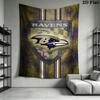 Baltimore Ravens Wall Tapestry Aesthetic Wall Hanging Printed Fabric Blanket Decorative Tapestries for Bedroom Living Room Home Decor